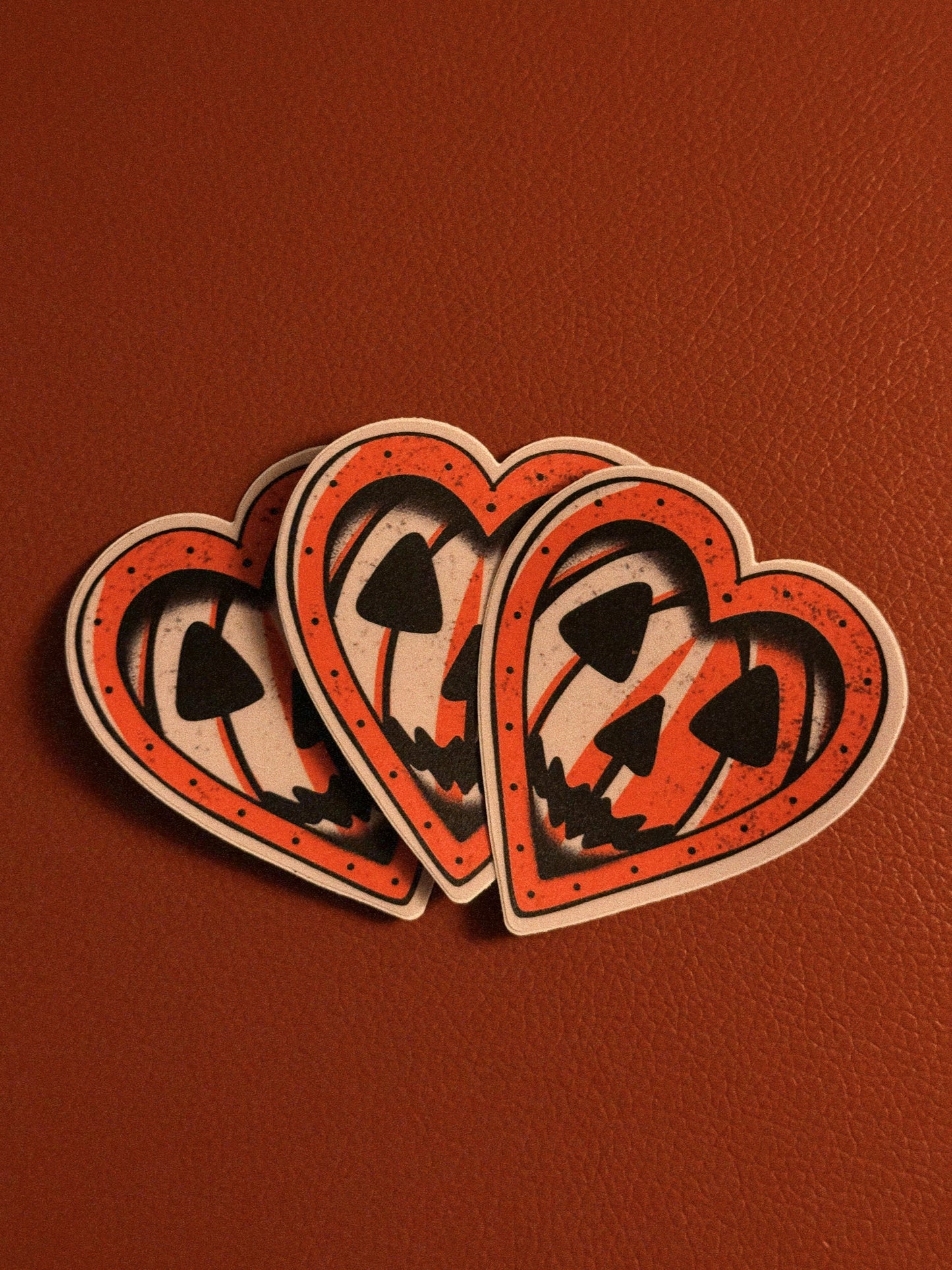 Pumpkin heart sticker