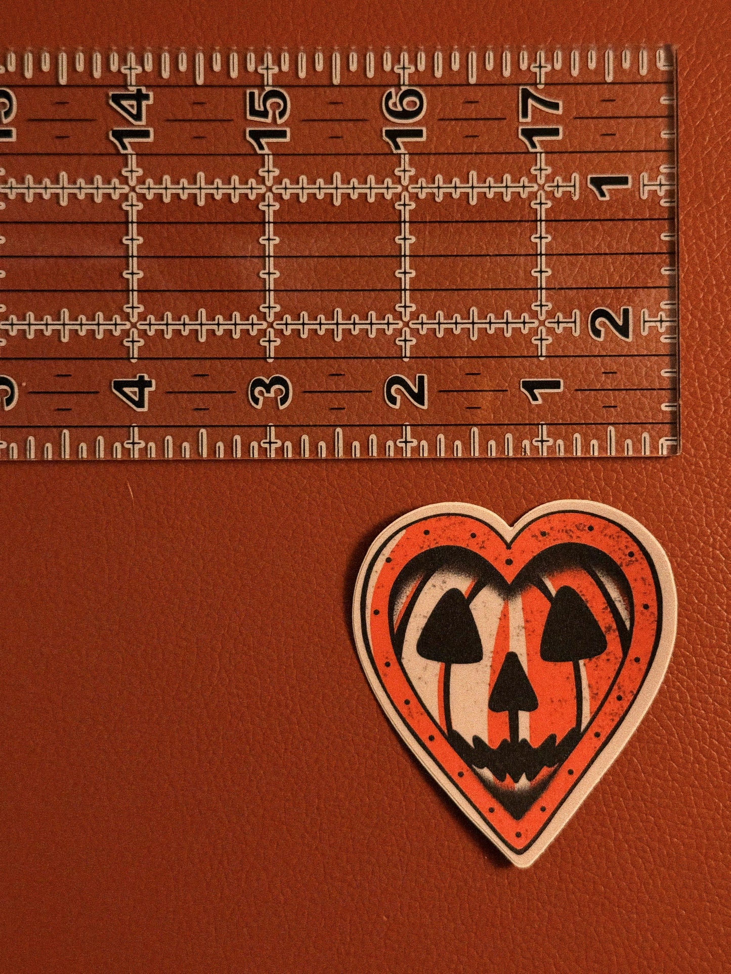 Pumpkin heart sticker