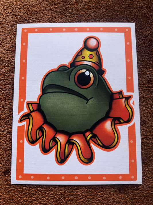 American Traditional Party Frog Print