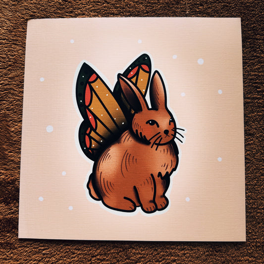 American Traditional Fairy Rabbit print